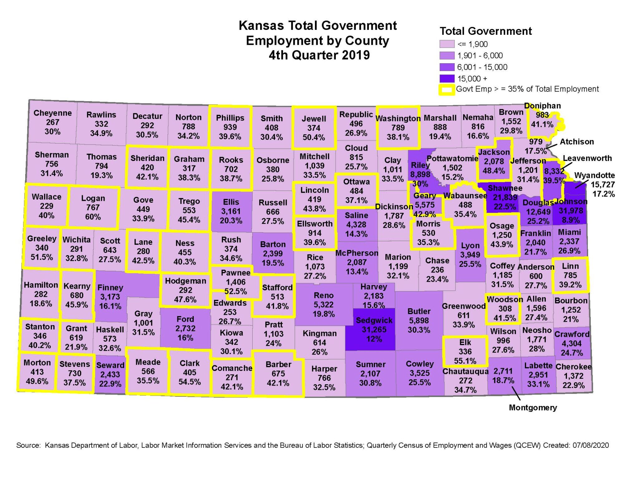 7 Kansas Counties Have More Government Jobs Than Private Jobs The Sentinel 6691