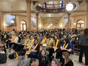 The school choice rally brought a large crowd to Topeka.