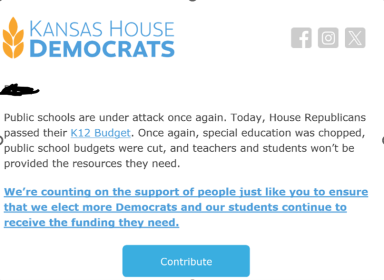 Kansas House Democrats fundraise off school funding lies The Sentinel
