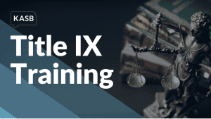 KASB ad for its Title IX training